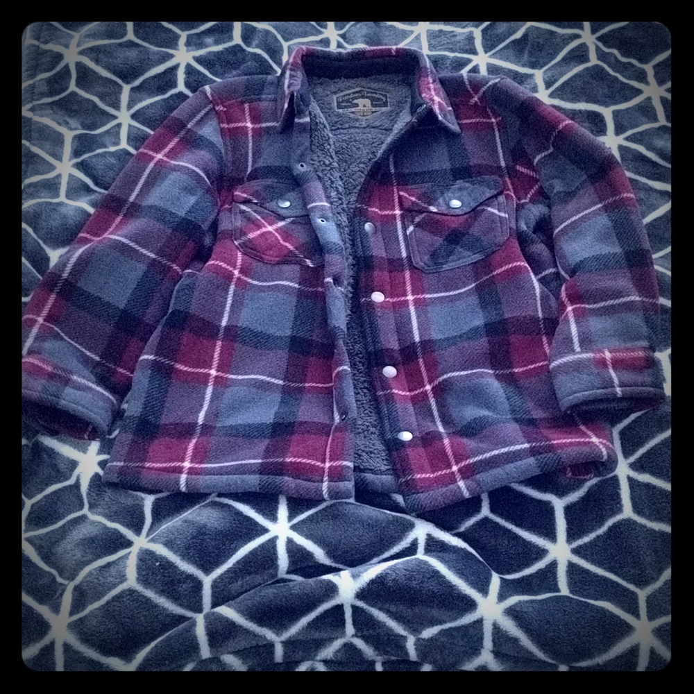 Fleece flannel jacket